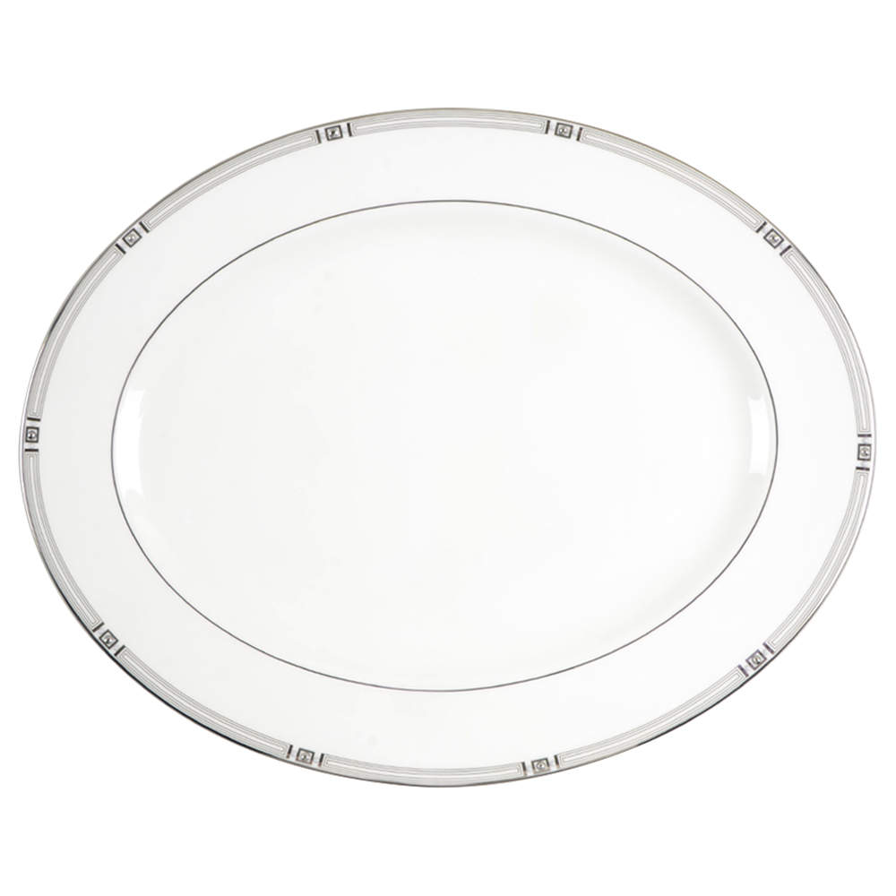 Westerly Platinum 16" Oval Serving Platter by Lenox-1