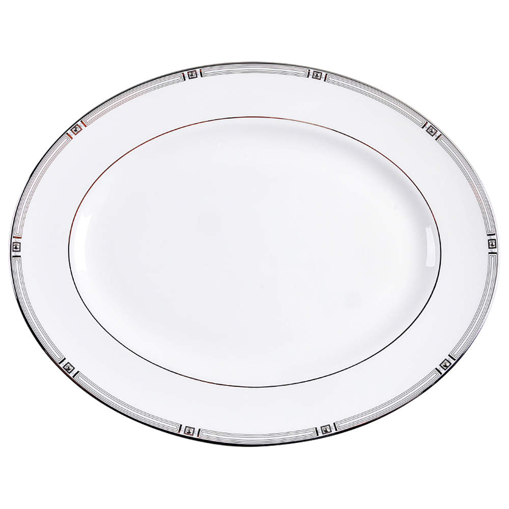 Westerly Platinum 13" Oval Serving Platter by Lenox-1