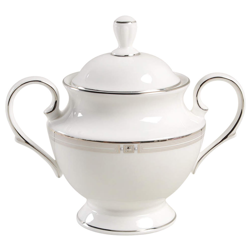 Westerly Platinum Sugar Bowl & Lid by Lenox-1