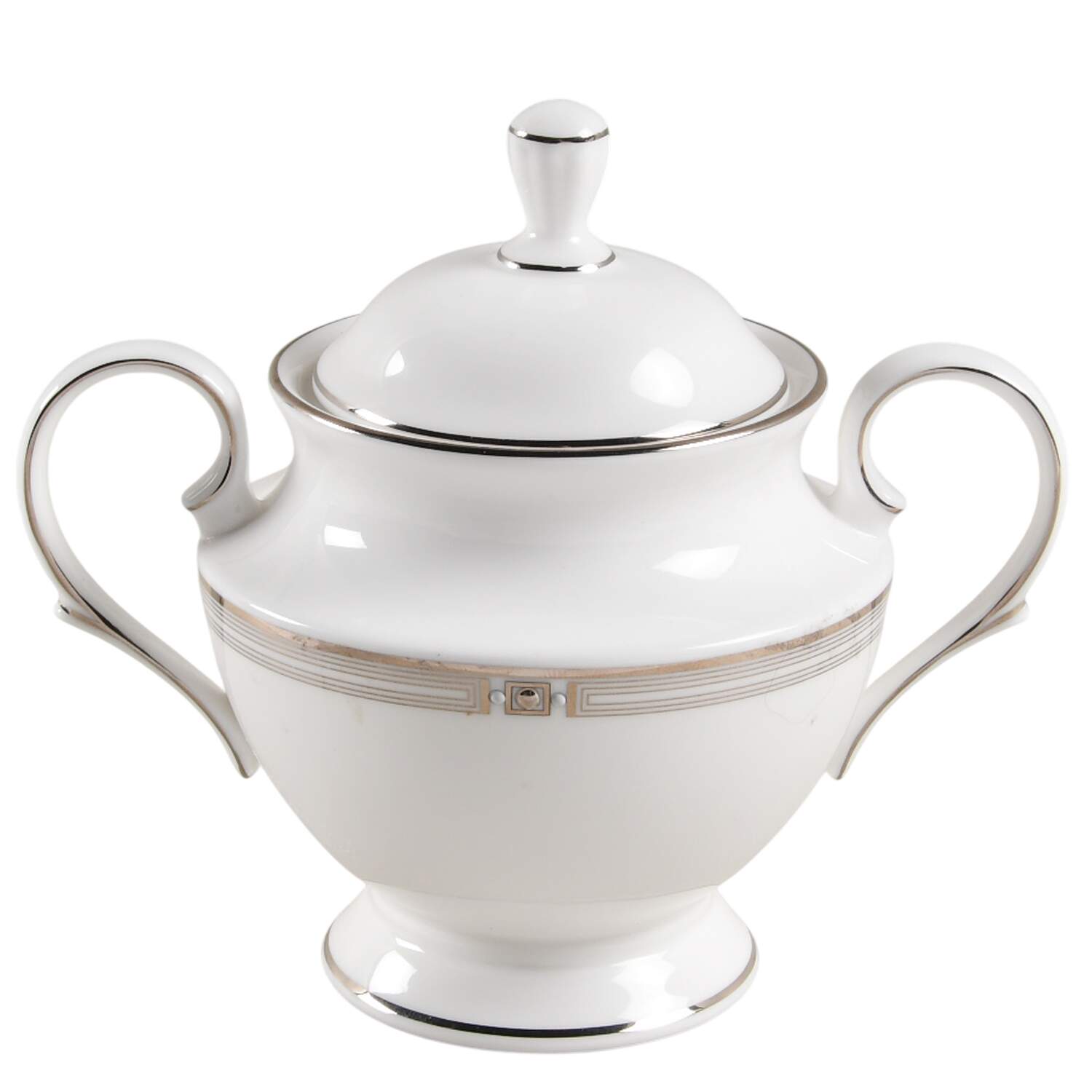 Westerly Platinum Sugar Bowl & Lid by Lenox-1