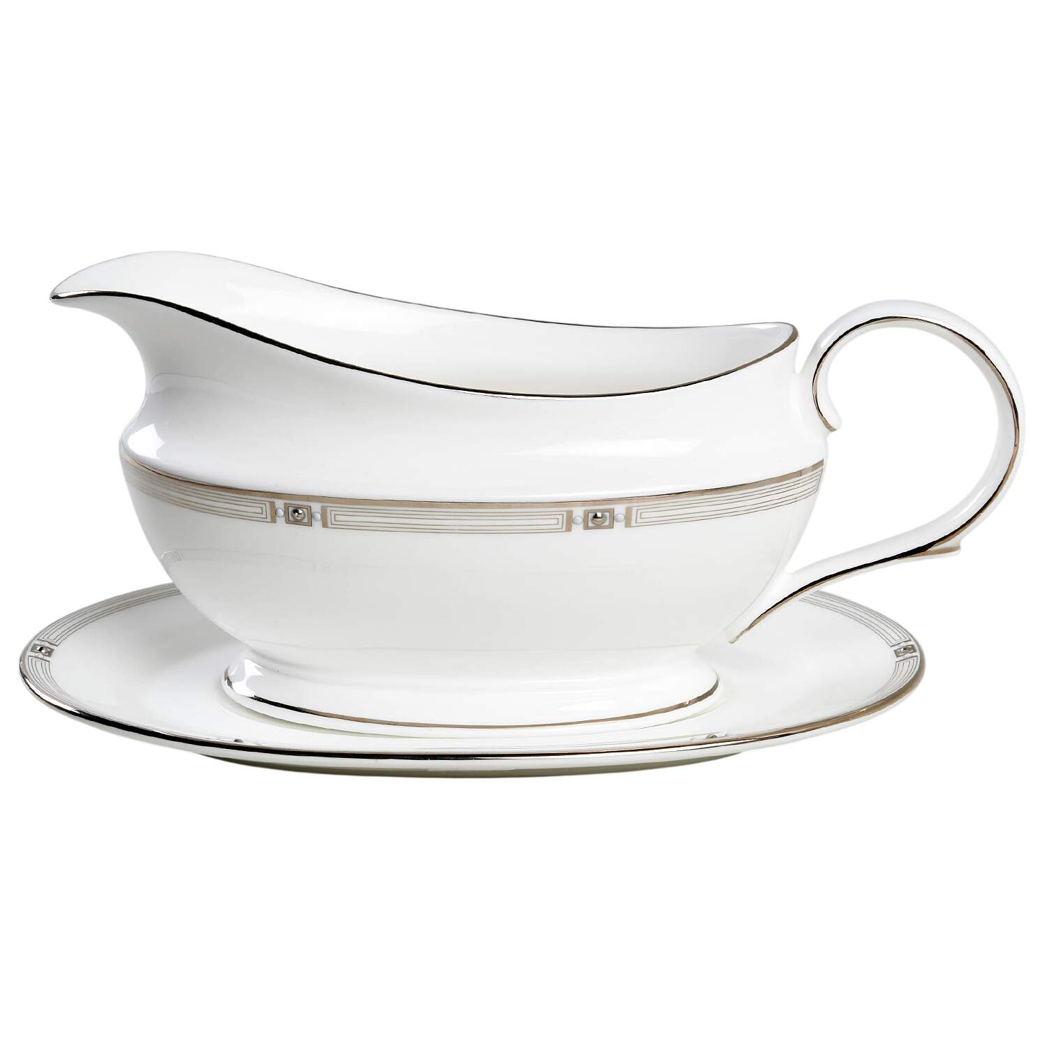 Westerly Platinum Gravy Boat & Underplate by Lenox-1