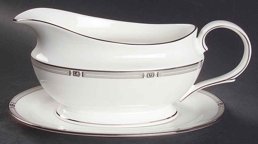 Westerly Platinum Gravy Boat & Underplate by Lenox-1