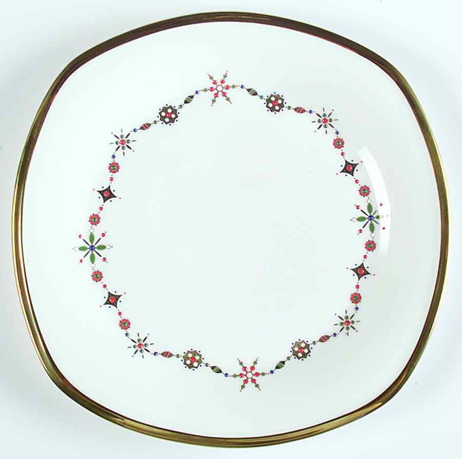 Eternal White Christmas Square Salad Plate by Lenox-1