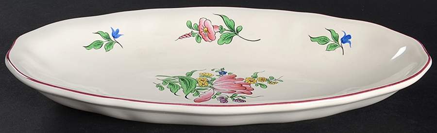 Old Strasbourg (Off White Background) Pickle Dish by Luneville-1