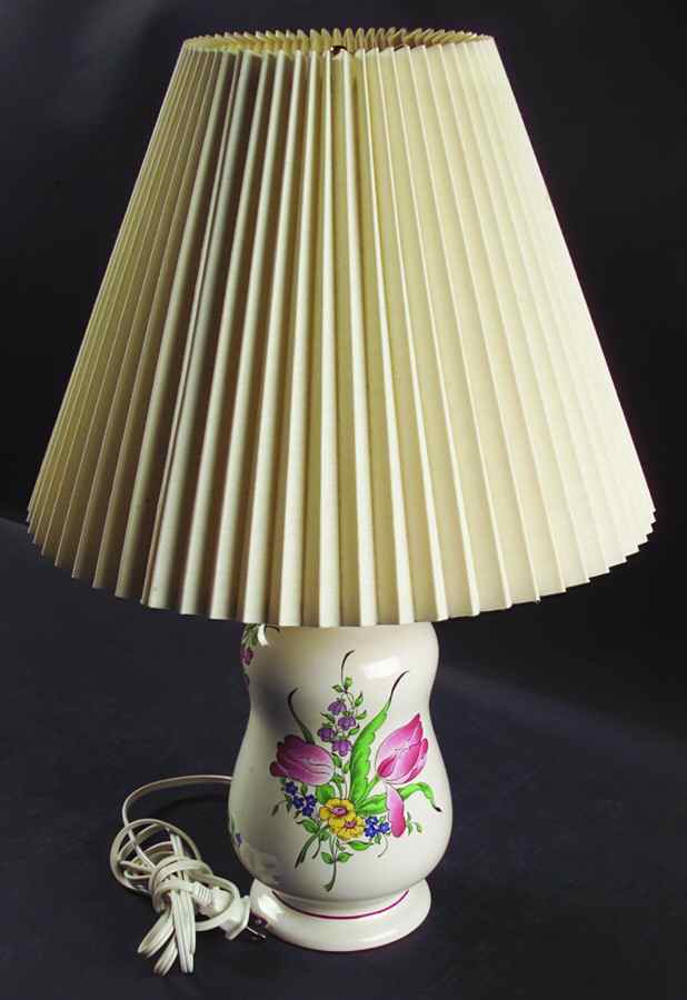 Old Strasbourg (Off White Background) 19" Electric Lamp & Shade by Luneville-1