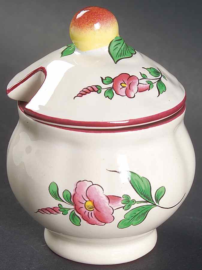 Old Strasbourg (Off White Background) Mustard Jar & Lid by Luneville-1
