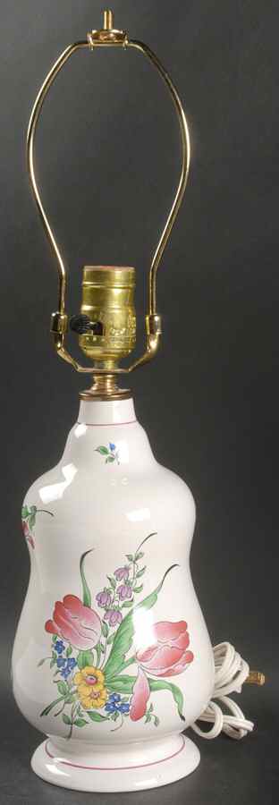 Old Strasbourg (Off White Background) 19" Electric Lamp No Shade by Luneville-1