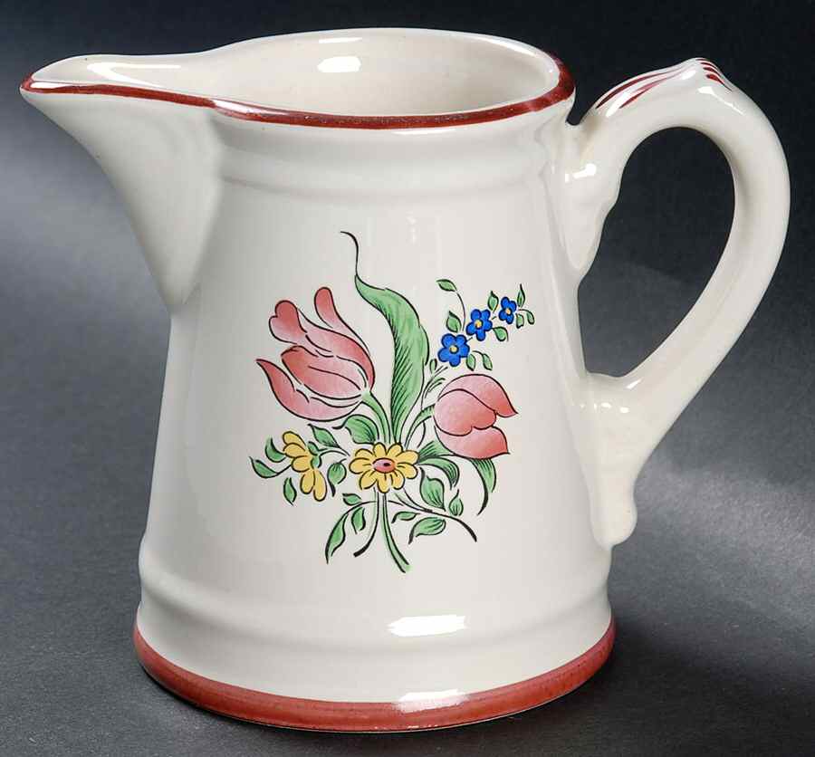 Old Strasbourg (Off White Background) 10 Oz Pitcher by Luneville-1