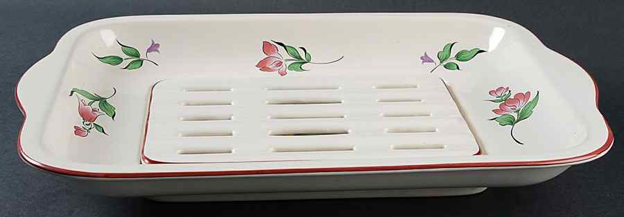 Old Strasbourg (Off White Background) Asparagus Set by Luneville-1