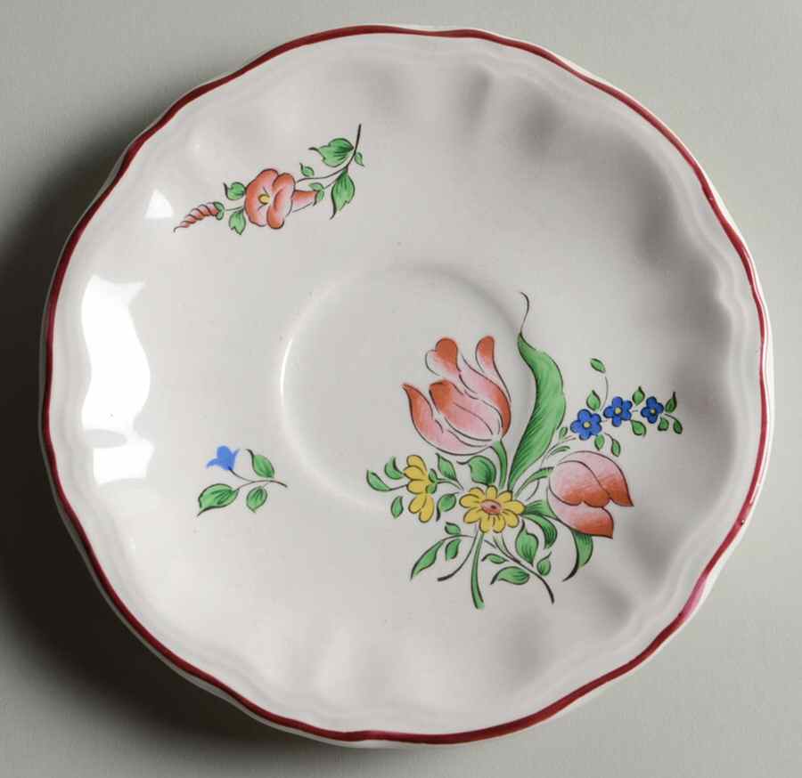 Old Strasbourg (Off White Background) 3-Piece Pot de Creme, Underplate Only by Luneville-1