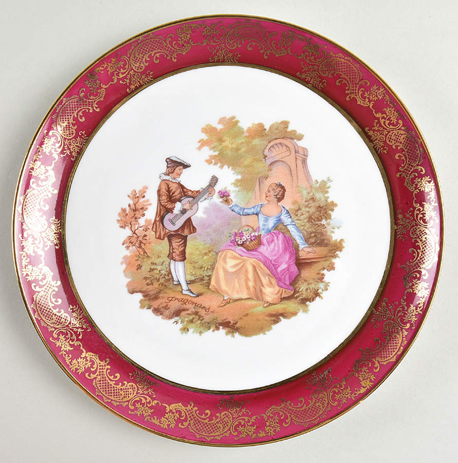 LIM211 Luncheon Plate by Limoges-French-1
