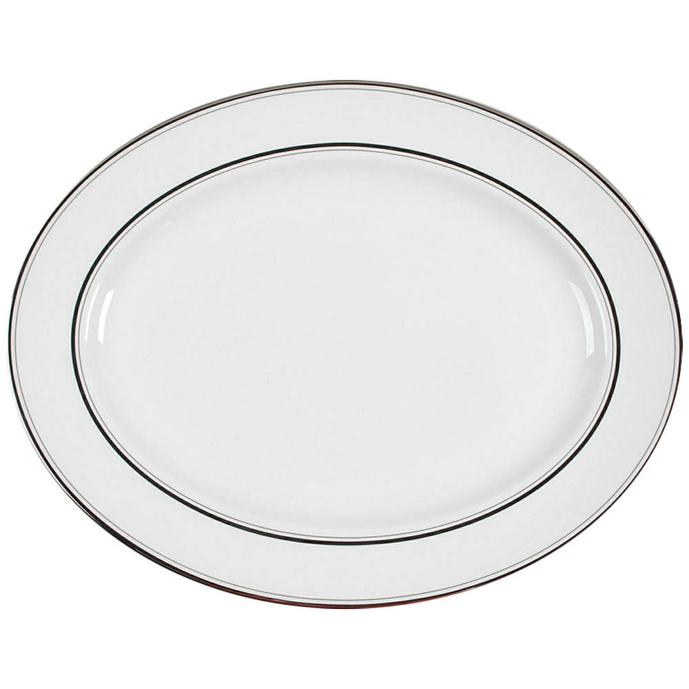 Library Lane Platinum 16" Oval Serving Platter by Lenox-1