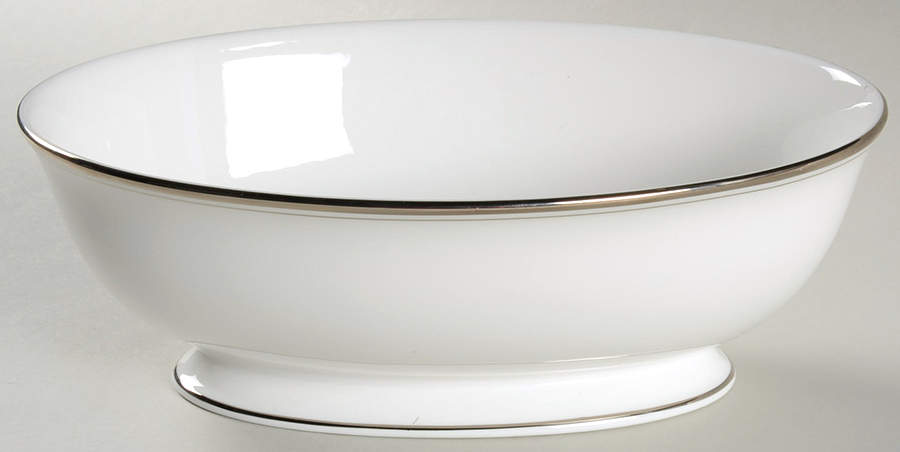 Library Lane Platinum 9" Oval Vegetable Bowl by Lenox-1