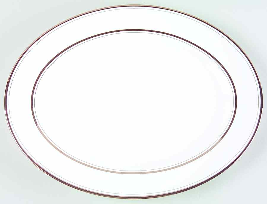 Library Lane Platinum 13" Oval Serving Platter by Lenox-1