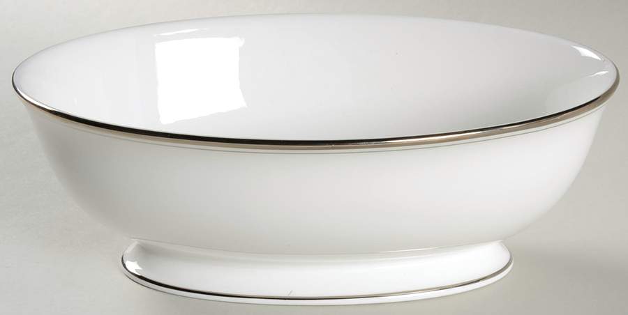 Library Lane Platinum 9" Oval Vegetable Bowl by Lenox-1