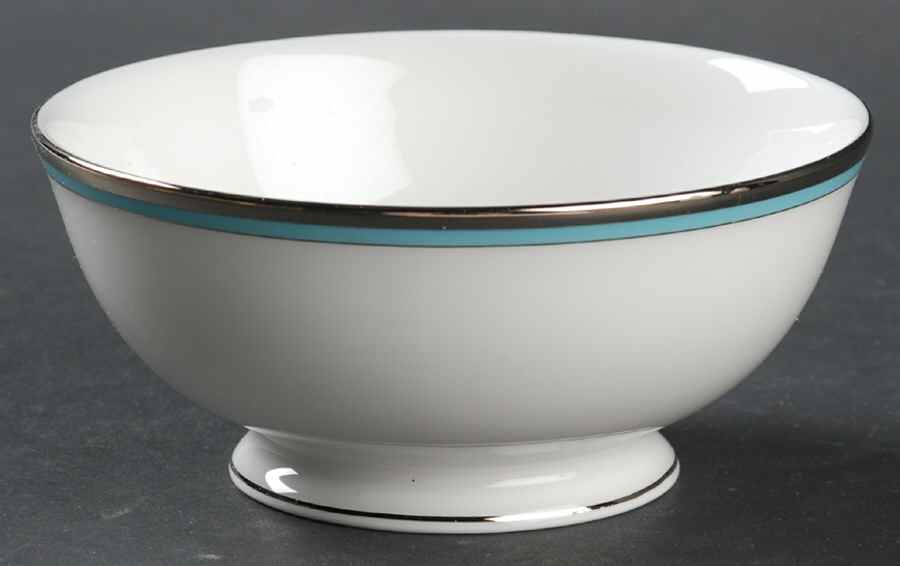 Library Lane Aqua Fruit/Dessert (Sauce) Bowl by Lenox-1
