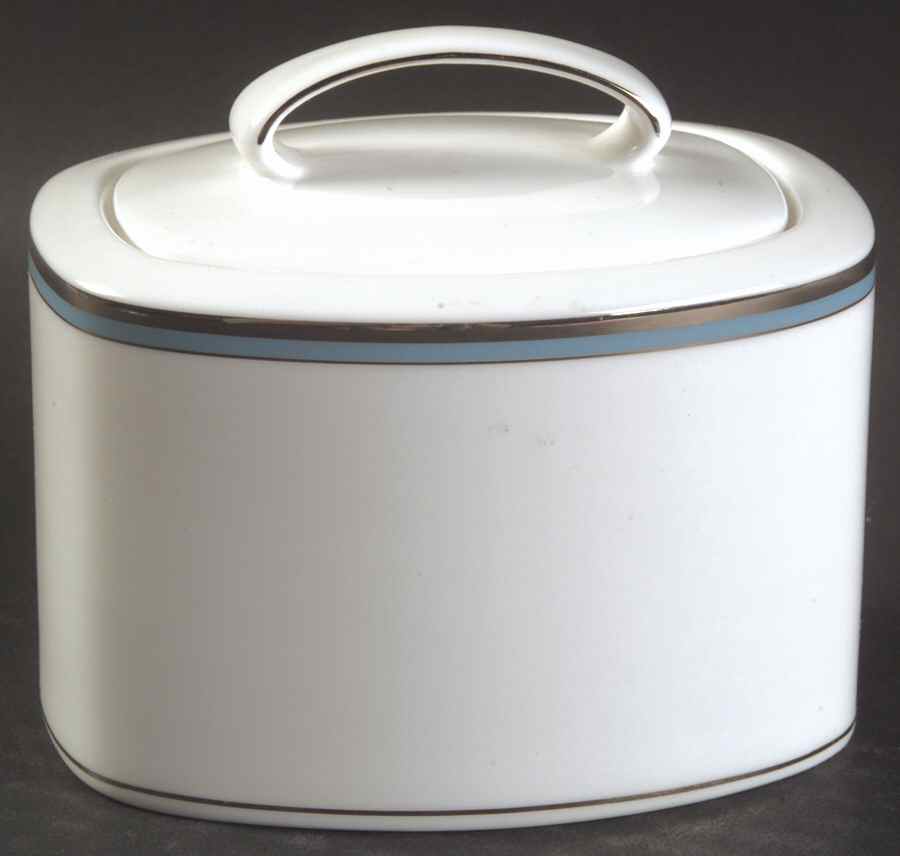 Library Lane Aqua Sugar Bowl & Lid by Lenox-1