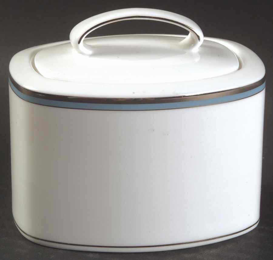 Library Lane Aqua Sugar Bowl & Lid by Lenox-1