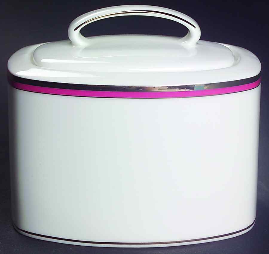 Library Lane Pink Sugar Bowl & Lid by Lenox-1