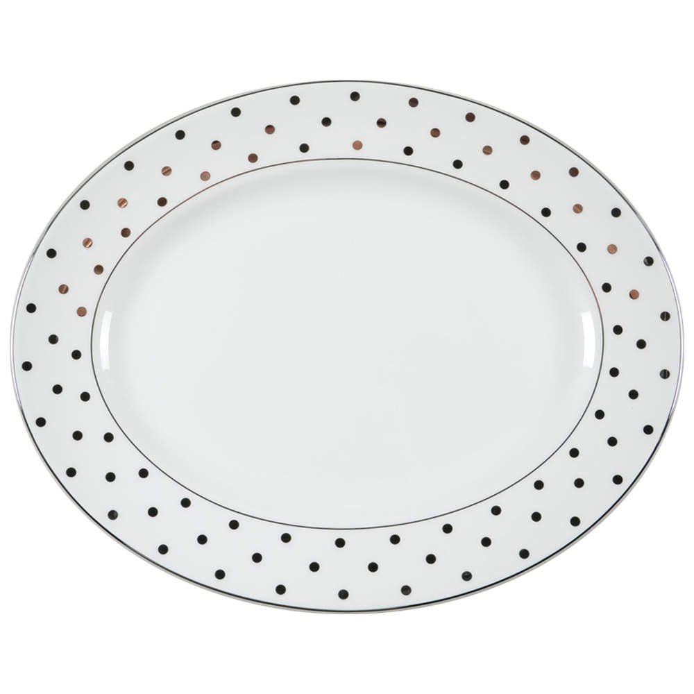 Larabee Road Platinum 13" Oval Serving Platter by Lenox-1