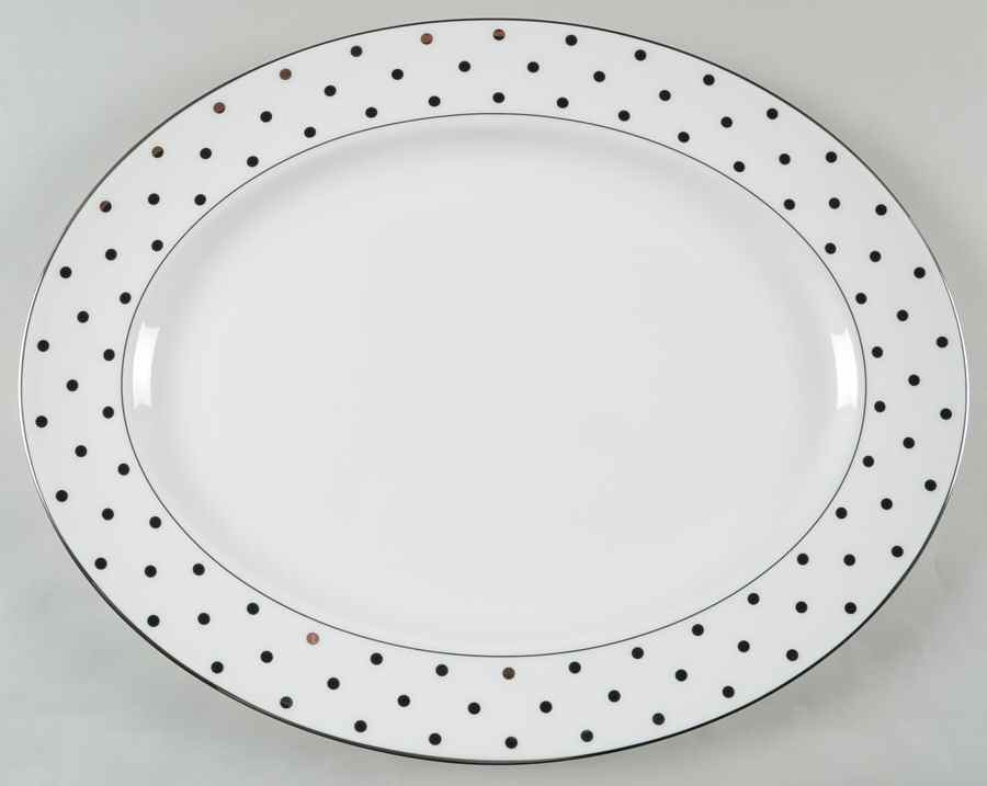 Larabee Road Platinum 16" Oval Serving Platter by Lenox-1