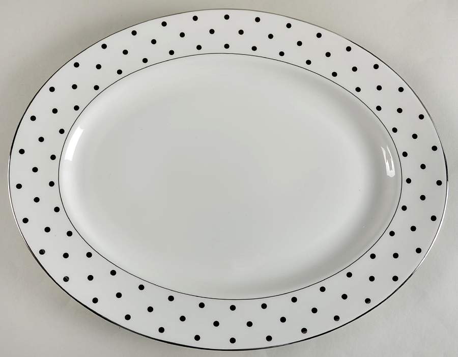 Larabee Road Platinum 16" Oval Serving Platter by Lenox-1