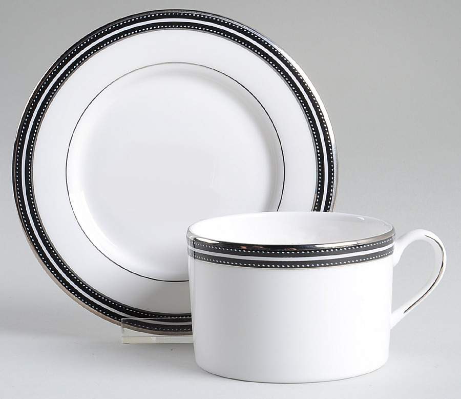 Union Street Flat Cup & Saucer Set by Lenox-1