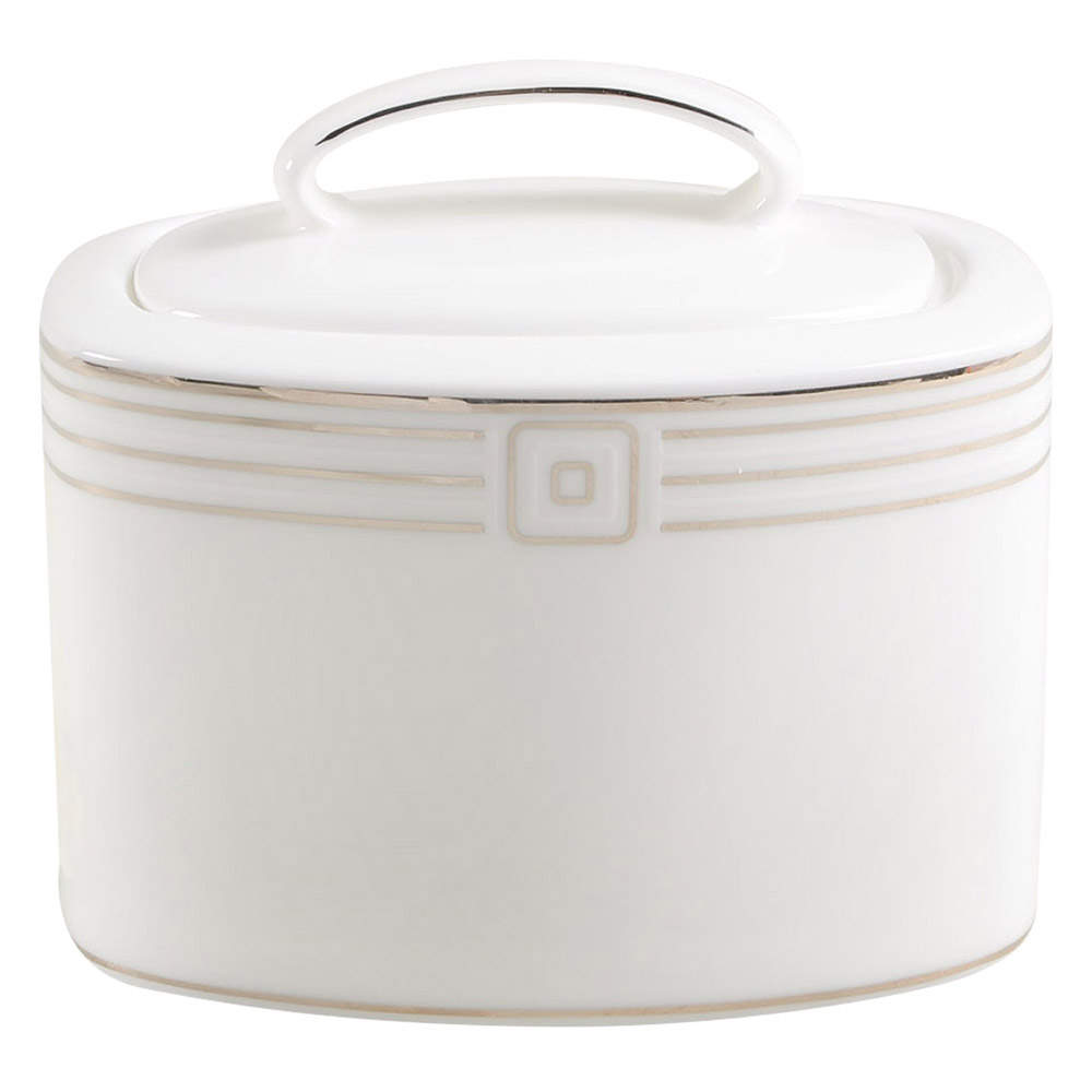 Mc Cormick Square Sugar Bowl & Lid by Lenox-1