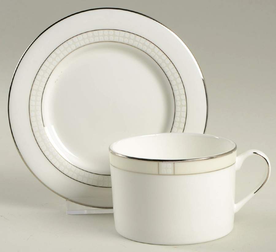 Noel Alabaster Flat Cup & Saucer Set by Lenox-1