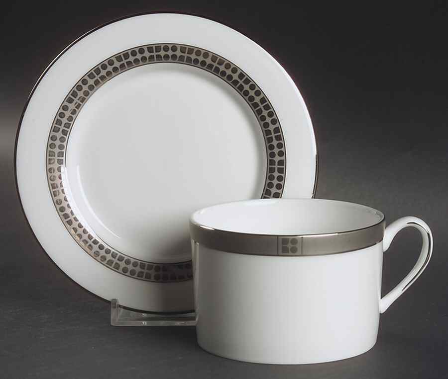 Noel Platinum Flat Cup & Saucer Set by Lenox-1