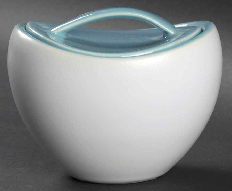 Summer Circle Aqua Sugar Bowl & Lid by Lenox-1