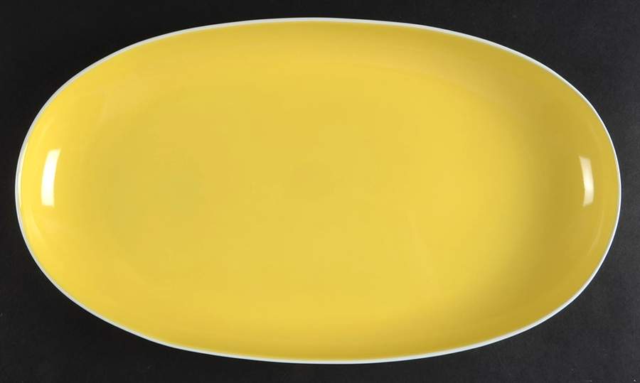 Summer Circle Yellow 15" Oval Serving Platter by Lenox-1