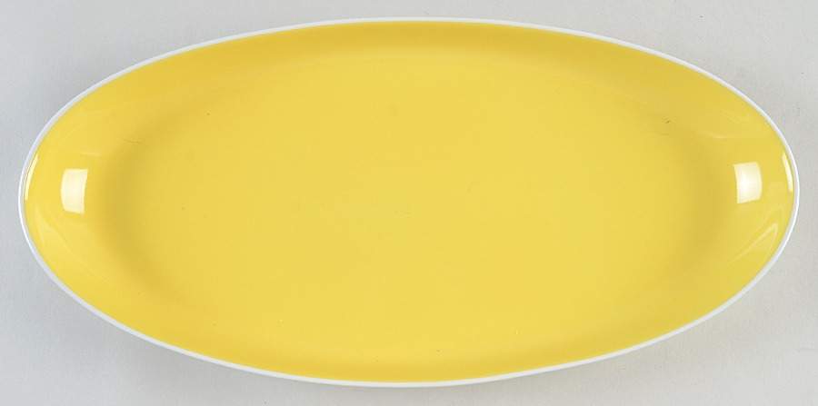 Summer Circle Yellow 13" Oval Serving Platter by Lenox-1