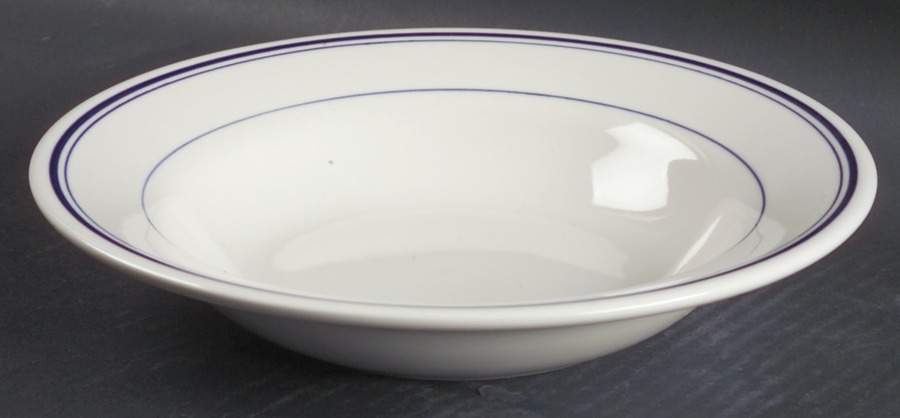 Blue Band (Blue Rings) Rim Soup Bowl by Lynn's China-1