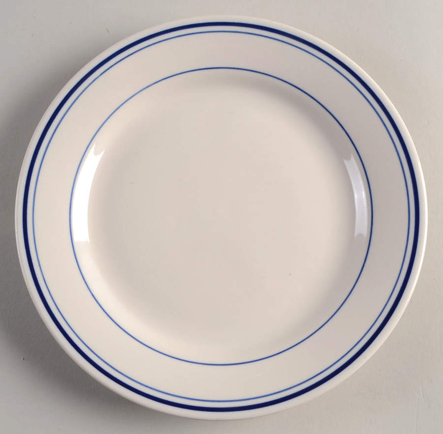 Blue Band (Blue Rings) Salad Plate by Lynn's China-1