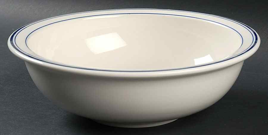 Blue Band (Blue Rings) 9" Round Vegetable Bowl by Lynn's China-1
