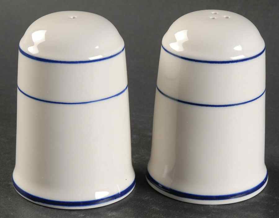 Blue Band (Blue Rings) Salt & Pepper Set by Lynn's China-1
