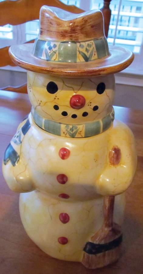 Christmas Topiary Figural Cookie Jar & Lid by Laurie Gates-1