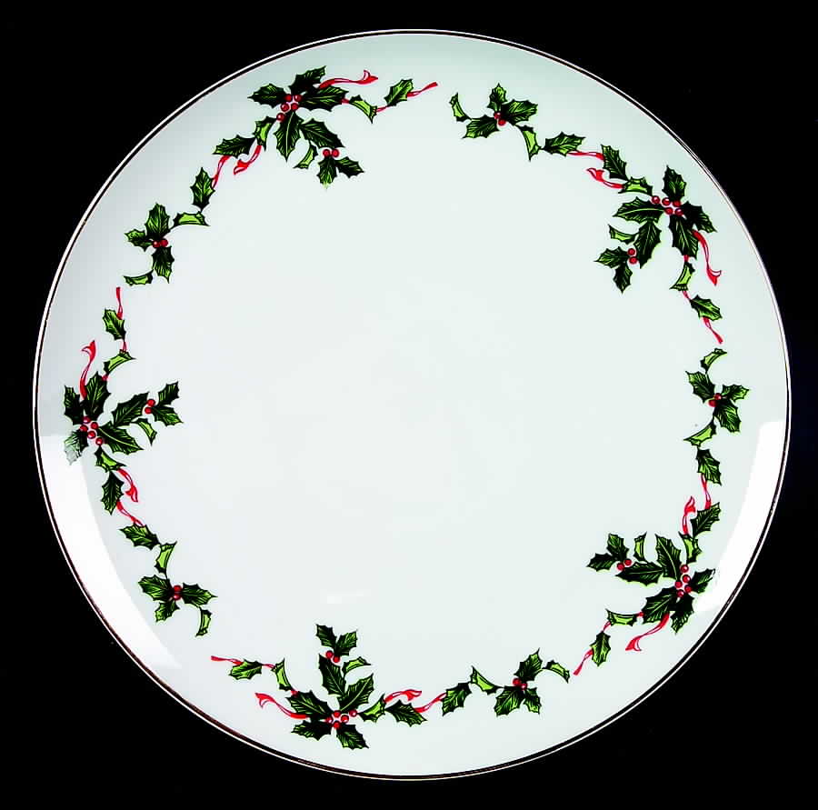 Boughs of Holly (Smooth) Dinner Plate by Lefton-1