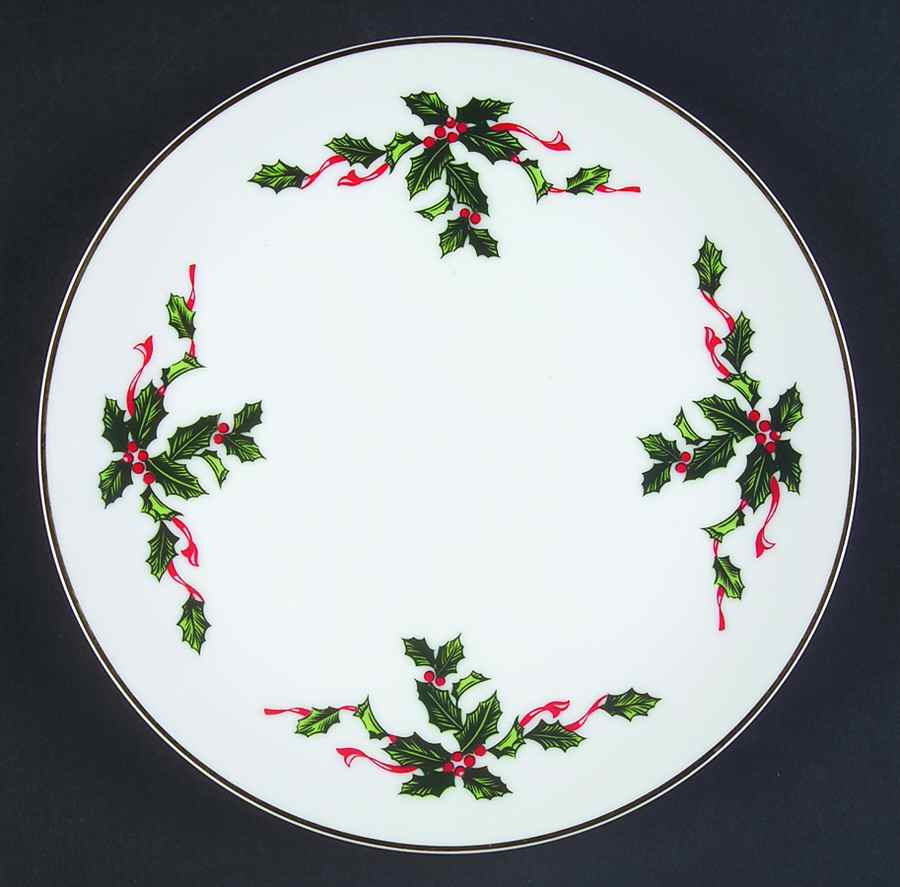 Boughs of Holly (Smooth) Salad Plate by Lefton-1