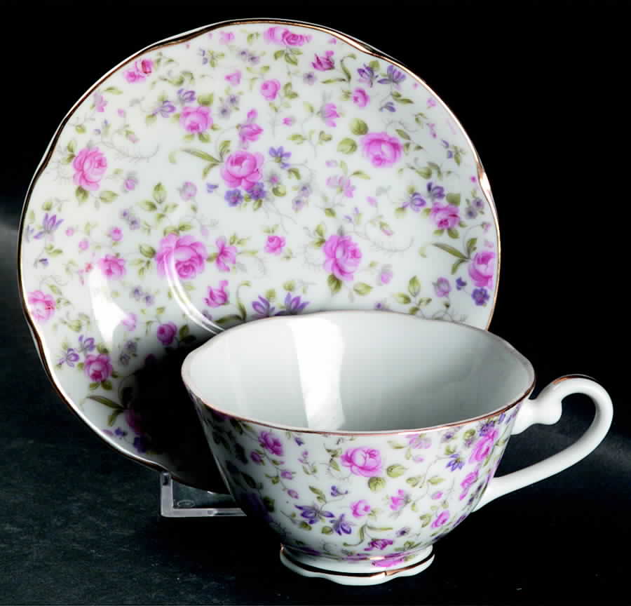 7238 Footed Cup & Saucer Set by Lefton-1