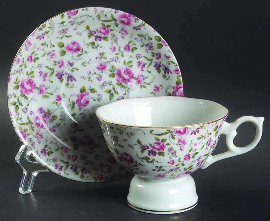 7238 Musical Footed Cup & Saucer Set by Lefton-1