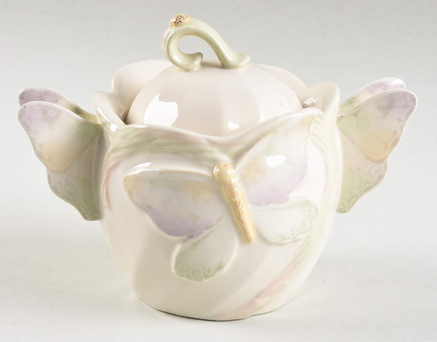 Garden Splendor Collection Sculpted Sugar Bowl & Lid by Lenox-1