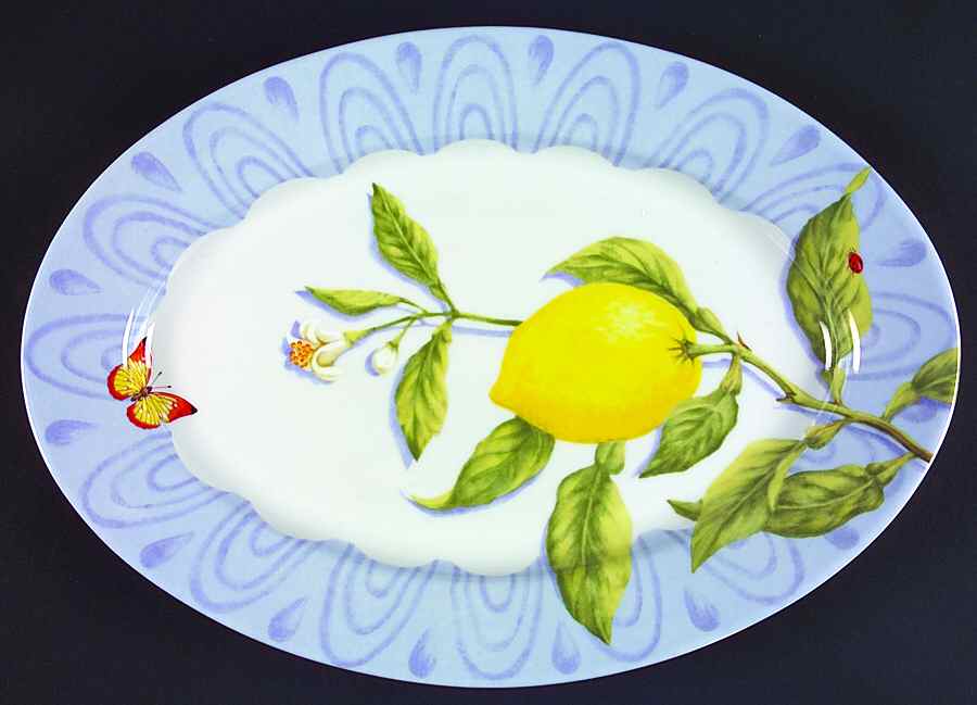 Alhambra 14" Oval Serving Platter by Laure Japy-1