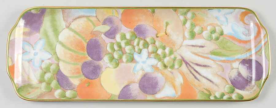 Aquarelle Oblong Cake Plate by Laure Japy-1