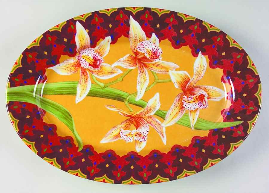 Odalisque 14" Oval Serving Platter by Laure Japy-1