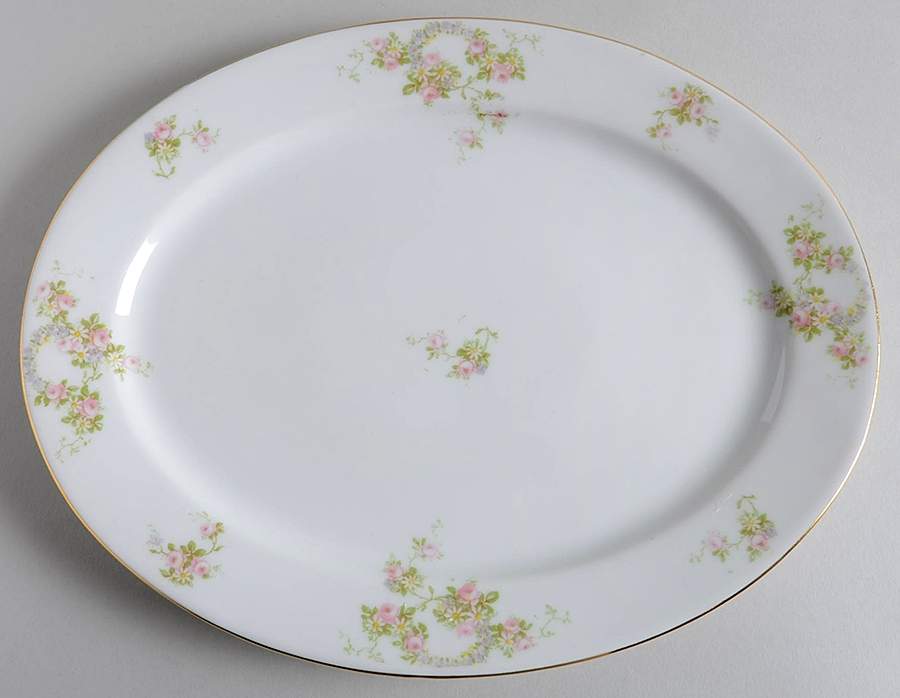 LIM223 11" Oval Serving Platter by Limoges-French-1