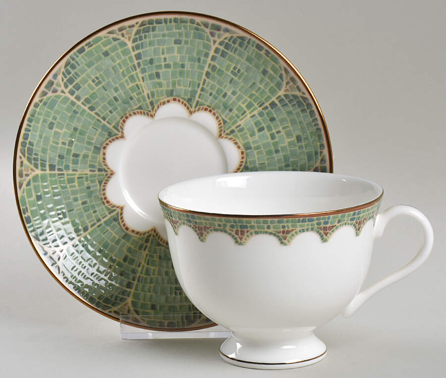 Mosaico d'Italia Mattonella Footed Cup & Saucer Set by Lenox-1