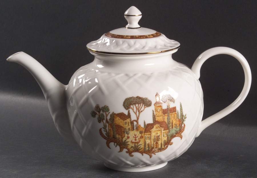 Mosaico d'Italia Accessories Carved Teapot & Lid by Lenox-1