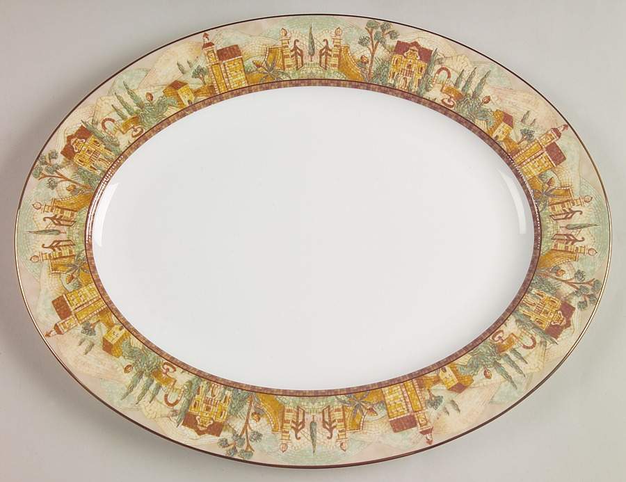 Mosaico d'Italia Accessories 16" Oval Serving Platter by Lenox-1